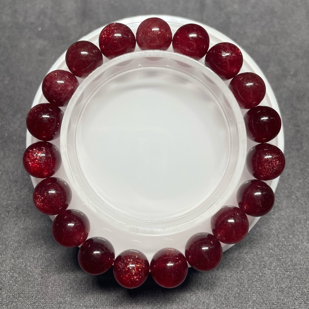 Genuine Strawberry Quartz Bracelet